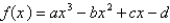 Find a cubic function   that has a local maximum value of 115 at 1 and a local minimum value of -1,184 at 7.