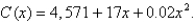 The cost (in dollars) of producing x units of a certain commodity is   Find the instantaneous rate of change with respect to x when   (This is called the marginal cost.)  A)    B)    C)    D)    E)   