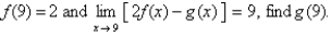 If f and g are continuous functions with   A)    B)    C)    D)    E)   