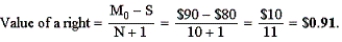 C Explanation: Ending value of stock = $90 − $0.91 = $89.09.