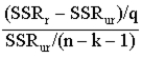 B Explanation: The F statistic is given by, F = .