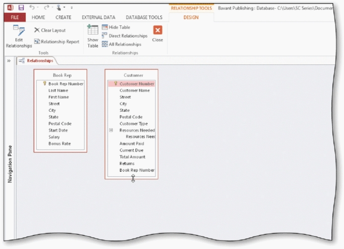   -To open the Relationships window in the accompanying figure,tap or click the _________________________ button on the DATABASE TOOLS tab.