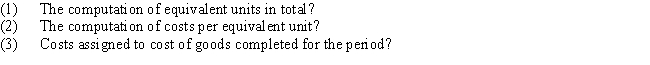An error was made in the computation of the stage of completion of the current year's ending work in process inventory.The error resulted in assigning a lower stage of completion to each component of the inventory than actually was the case.What is the resultant effect of this error upon:   ​ (1)  (2)  (3)  A) Understate Overstate Overstate B) Understate Understate Overstate C) Overstate Understate Understate D) Overstate Overstate Understate