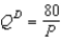 Suppose demand is given by the equation:   Using the midpoint method, what is the price elasticity of demand between $1 and $2?