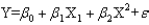 The following regression model   is known as A) first-order model with one predictor variable B) second-order model with two predictor variables C) second-order model with one predictor variable D) None of these alternatives is correct.