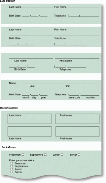   -On a form, such as that shown in the accompanying figure, the ____________________ is the zone that usually contains the company name or logo and the title and number of the form.