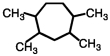 What is the IUPAC name for the compound shown?   A)  1,2,5,6-tetramethylcycloheptane B)  1,2,4,5-tetramethylcycloheptane C)  1,3,4,6-tetramethylcycloheptane D)  di(1,2-dimethyl) cycloheptane