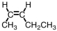 Which of the following compounds is trans-3-hexene? A)    B)    C)    D)   