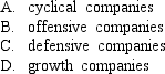 Companies that are little affected by the business cycle,exhibiting reasonably stable performance independent of the level of economic activity are called: