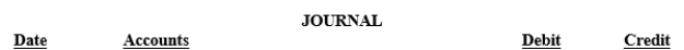 H&R Clock Company The following transactions were incurred during July 2019:   -Refer to H&R Clock Company. Record each transaction in proper journal entry format in the journal provided. A written explanation for each journal entry is not required.  