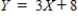 <strong>The Y-intercept of is</strong> A)3/8. B)3. C)8. D)-8/3.