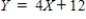 <strong>The X-intercept of is</strong> A)-3. B)3. C)-1/3 D)12.