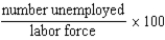 Which of the following is the correct formula for calculating the labor force participation rate? A)    B)    C)    D)   