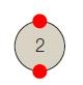 Figure 2.4A​    -Based on its outer shell, the atom in the accompanying figure would be characterized as ____. A)  ​very stable B)  ​somewhat stable C)  ​somewhat unstable D)  ​very unstable E)  ​radioactive 