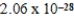 What is the energy of a photon of electromagnetic radiation with a wavelength of 963.5 nm?​ (c = 3.00 × 10<sup>8</sup> m/s,h = 6.63 × 10<sup>-34</sup> J · s)  A) ​   J B) ​​   J C) ​​   J D) ​​   J E) ​​   J
