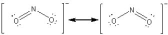 For the resonance hybrid of the nitrite ion,   what is the average number of bonds between the nitrogen atom and an oxygen atom? A) 3/2 B) 1 C) 4/3 D) 2 E) 5/3