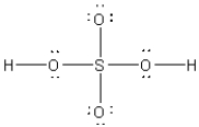 What is the correct Lewis dot formula for sulfuric acid,H<sub>2</sub>SO<sub>4</sub>,that minimizes formal charge? A)    B)    C)    D)    E)   