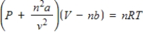 Identify the van der Waals equation. A) ​   B) ​   C) ​   D) ​   E) ​  