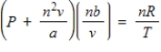 Identify the van der Waals equation. A) ​   B) ​   C) ​   D) ​   E) ​  