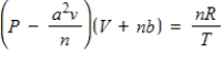 Identify the van der Waals equation. A) ​   B) ​   C) ​   D) ​   E) ​  