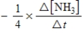 For the reaction 6CH<sub>2</sub>O(aq) + 4NH<sub>3</sub>(aq) → (CH<sub>2</sub>) <sub>6</sub>N<sub>4</sub>(aq) + 6H<sub>2</sub>O(l)  The rate of the reaction may be expressed as   ) What is an equivalent expression for the rate of the reaction? A)    B) ​   C) ​   D) ​   E) ​  