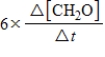 For the reaction 6CH<sub>2</sub>O(aq) + 4NH<sub>3</sub>(aq) → (CH<sub>2</sub>) <sub>6</sub>N<sub>4</sub>(aq) + 6H<sub>2</sub>O(l)  The rate of the reaction may be expressed as   ) What is an equivalent expression for the rate of the reaction? A)    B) ​   C) ​   D) ​   E) ​  