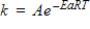 Identify the Arrhenius equation from the following. A) ​   B) ​   C) ​   D) ​   E) ​  