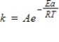 Identify the Arrhenius equation from the following. A) ​   B) ​   C) ​   D) ​   E) ​  