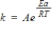 Identify the Arrhenius equation from the following. A) ​   B) ​   C) ​   D) ​   E) ​  