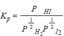 What balanced equation is the following equilibrium expression derived from?   A)    H<sub>2</sub>(g) +   I<sub>2</sub>(g)    HI(g)  B) HI(g)      H<sub>2</sub>(g) +   I<sub>2</sub>(g)  C)    H<sub>2</sub>(aq) +   I<sub>2</sub>(aq)    HI(aq)  D) HI(aq)      H<sub>2</sub>(aq) +   I<sub>2</sub>(aq)  E) 2HI(g)    H<sub>2</sub>(g) + I<sub>2</sub>(g) 