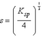 What is the relationship between molar solubility (s) and Ksp for calcium fluoride? A)    B)    C)    D)    E)   
