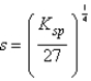 What is the relationship between molar solubility (s) and Ksp for calcium fluoride? A)    B)    C)    D)    E)   