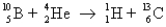 The following reaction is an example of what type of process?   A) alpha decay B) deprotonation C) fission D) transmutation E) none of these