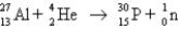 What is the abbreviated notation for the following nuclear bombardment reaction?   A)    B)    C)    D)    E)   