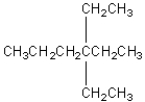 <strong>Which is the correct condensed structural formula for 3,3-diethylhexane?</strong> A) B) C) D) E)
