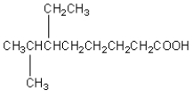 <strong>What is the condensed structural formula for 3-ethyl-2-methyloctanoic acid?</strong> A) B) C) D) E)