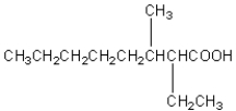 <strong>What is the condensed structural formula for 3-ethyl-2-methyloctanoic acid?</strong> A) B) C) D) E)