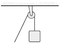 A wheel (radius = 0.20 m) is mounted on a frictionless,horizontal axis.A light cord wrapped around the wheel supports a 0.50-kg object,as shown in the figure.When released from rest the object falls with a downward acceleration of 5.0 m/s<sup>2</sup>.What is the moment of inertia of the wheel?   A) 0.023 kg⋅m<sup>2</sup> B) 0.027 kg⋅m<sup>2</sup> C) 0.016 kg⋅m<sup>2</sup> D) 0.019 kg⋅m<sup>2</sup> E) 0.032 kg⋅m<sup>2</sup> 
