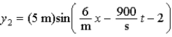 <strong>Two harmonic waves are described by     What is the wavelength of the resultant wave?</strong> A)3 m B)2 m C)1 m D)4 m E)6 m <div style=padding-top: 35px> 