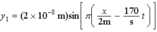 The superposition of two waves,   And   , Results in a wave with a wavelength of A)    m. B) 2 m. C) π m. D) 4 m. E) 4π m. 