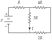 Determine R when I = 0.20 A and ε = 18 V.   A) 50 Ω B) 8.0 Ω C) 10 Ω D) 20 Ω E) 30 Ω 
