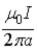 If you were to travel parallel to an infinitely long straight wire with current I at the same velocity as the electrons in the wire at a distance a from the wire,the magnitude of the magnetic field (according to your measuring instruments) would be A) 0. B)    . C)    . D)    . E)    . 