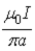 If you were to travel parallel to an infinitely long straight wire with current I at the same velocity as the electrons in the wire at a distance a from the wire,the magnitude of the magnetic field (according to your measuring instruments) would be A) 0. B)    . C)    . D)    . E)    . 