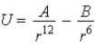 In the Lennard-Jones model of the hydrogen molecule,the potential is given by   ) In this model,the minimum internuclear separation,r<sub>0</sub>,is A)    . B)    . C)    . D)    . E)    . 
