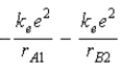 The diagram below shows the distance between the nuclei,p<sub>A</sub> and p<sub>B</sub>,and the electrons,e<sub>1</sub> and e<sub>2</sub>,in a hydrogen molecule.We would expect the electrostatic potential energy of this molecule to be   A)    . B)    . C)    . D)    . E)    . 