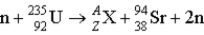 Find the unknown atomic number and mass number respectively,for the following reaction   A) 141,53 B) 140,54 C) 53,41 D) 54,140 E) 54,141 