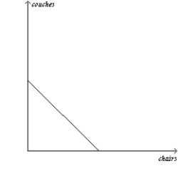 Figure 3-1 Panel (a)  Panel (b)      -Refer to Figure 3-1.The rate of tradeoff between producing chairs and producing couches depends on how many chairs and couches are being produced in A) Panel (a) . B) Panel (b) . C) both Panel (a) and Panel (b) . D) neither Panel (a) nor Panel (b) .