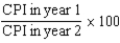 <strong>Which of the following is the correct formula for calculating the inflation rate?</strong> A) B) C) D)