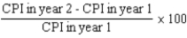 <strong>Which of the following is the correct formula for calculating the inflation rate?</strong> A) B) C) D)