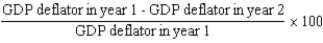 <strong>The inflation rate in year 2 equals</strong> A) . B) . C) . D) .